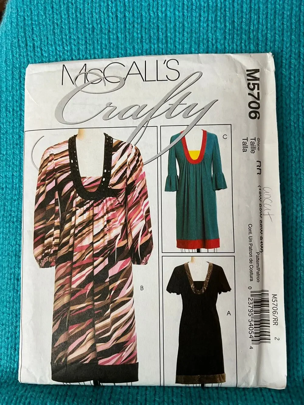 McCalls 5706 Sewing pattern A line dress y2k Size 18w 20w 22w 24w